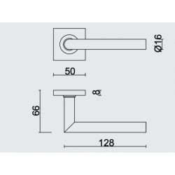 Poignée de porte Pros-eco PE639600 finition inox brossé