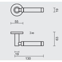 Poignée de porte Pros-eco PE600500 finition inox brossé
