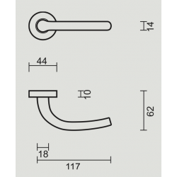 Deurklink Pros-eco PE605809 zwart uitvoering
