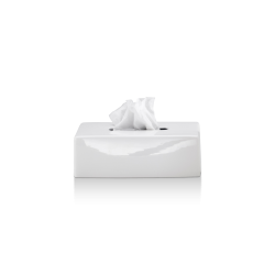 boîte à mouchoirs carrée Félicie en rotin blanc cérusé