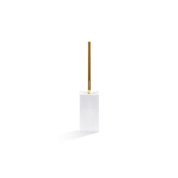 Brosse WC blanche - dorée...
