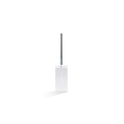 Brosse WC blanche - chrome DW 6200