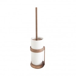 Brosse WC blanche - bronze...