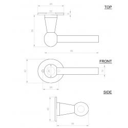 Deurklink Dauby BECDF L/R326B N zwart uitvoering