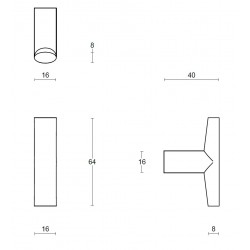 Bouton de meuble inox brossé PIET BOON PBI16M IN
