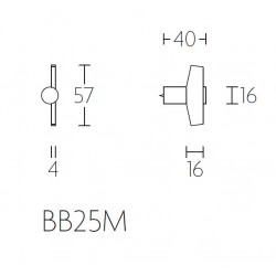 Bouton de meuble inox brossé BERTRAM BEERBAUM BB25M