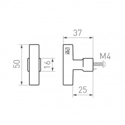 Bouton de meuble PQT WB / bronze blanc