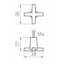 Bouton de meuble bronze blanc DAUBY PCRO WB