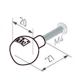 Bouton de meuble métal brut DAUBY PT 20 RM