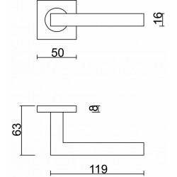 Deurklink Pros-eco PE639710 wit uitvoering