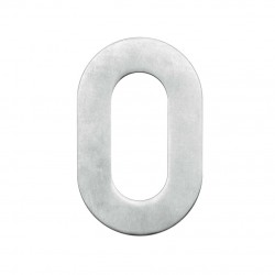 Chiffre 0 inox brossé 130mm...