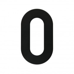 Chiffre 0 noir 130mm MUST FLAT
