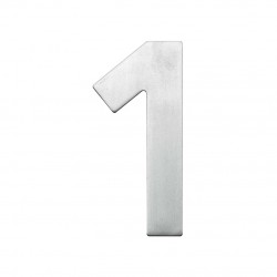 Chiffre 1 inox brossé 130mm...