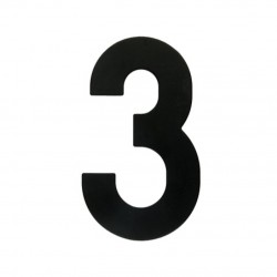 Chiffre 3 noir 130mm MUST FLAT