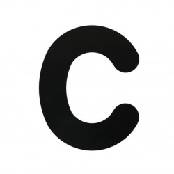 Zwarte letter C 130mm MOET...