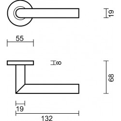 Deurklink Pros-eco PE601109 zwart uitvoering