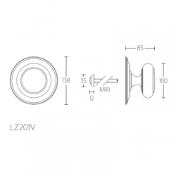 Deurknop Formani by Lazaro Rosa-Violan LZ201V OL goud uitvoering