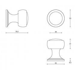 Deurknop Formani by Lazaro Rosa-Violan LZ200V IP gepolijst roestvrij staal uitvoering