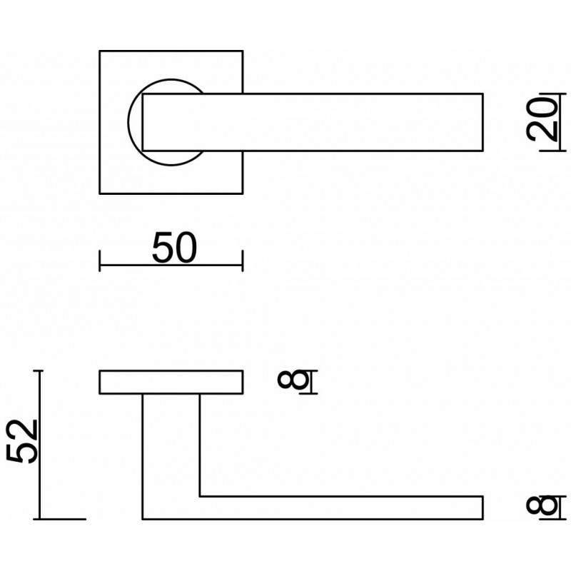 Poignée de porte Pros-eco PE642309 finition noir