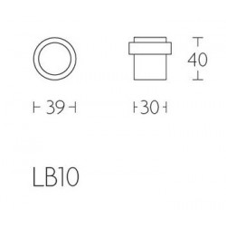 Butée de porte Formani LB10 NM finition noir