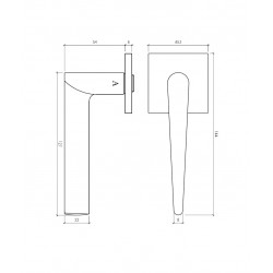 Deurklink Aprile AT Arnica Q R 7 S BLACK zwart uitvoering