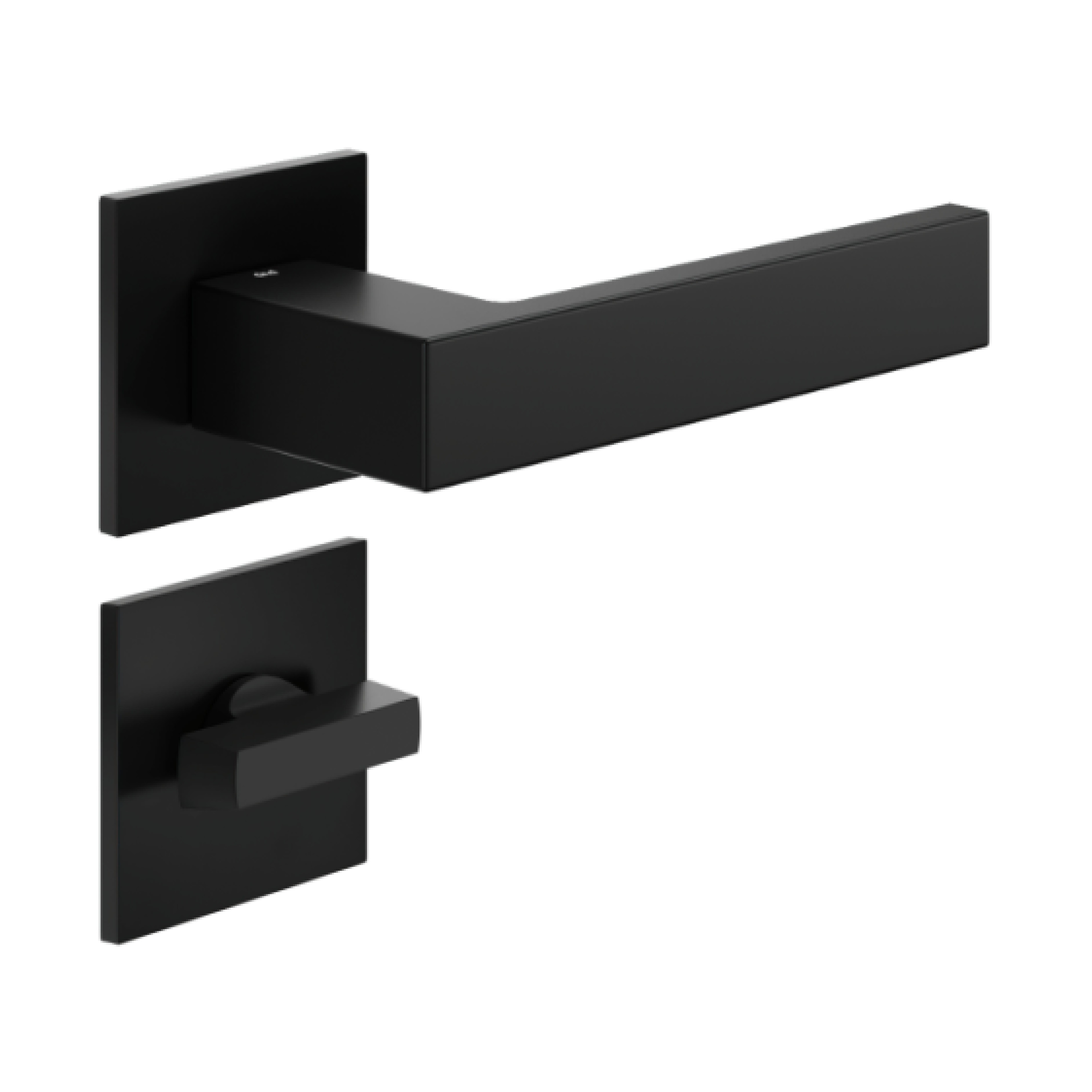 Poignée de porte noire ronde Inox 22/200/300/structure noire